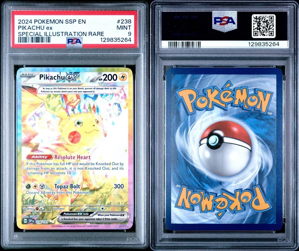 Pikachu ex 2024 SSP Special Illustration Rare 238/191 PSA MINT 9 - Image 3 of 3