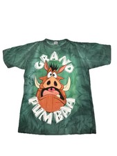 Vintage 90s Disney The Lion King Pumbaa T-Shirt Single Stitch Graphic Tee Large