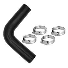 1" ID Gasoline Fuel Filler Neck Hose with 4 Clamps - 90 degree, 15 7/8"