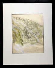 E. HARRISON COMPTON Aquarellskizze  Hand-SIGNIERT, 26x33cm mit Rahmen Zertifikat