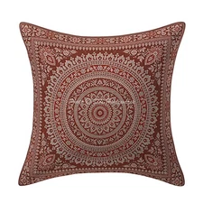 Cushion Cover Decorative Brocade Jacquard 16 x 16 in Hippie Sofa Car Pillow Case