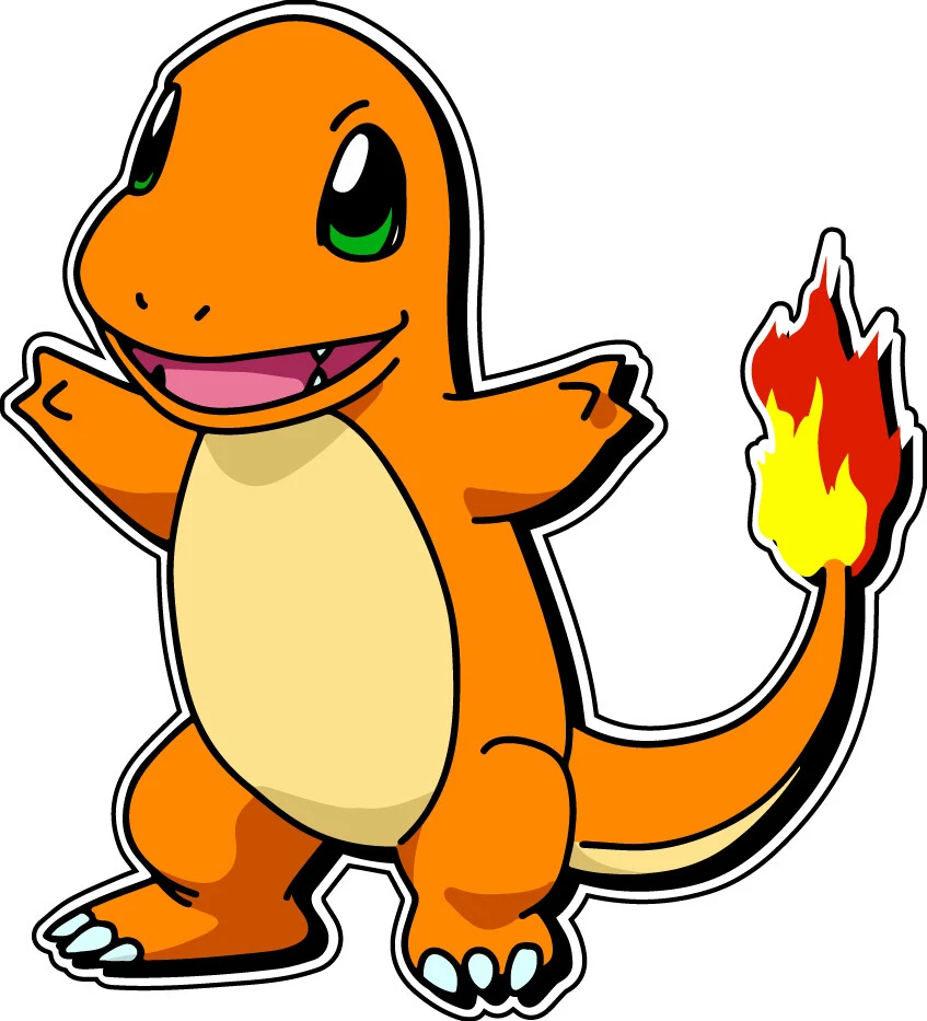 Charmander Pokemon Vinyl Sticker Decal bumper window xbox ps4 iphone cell