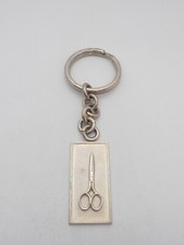 Scissors: 925 Silver Keychain - Hairdressers - Tailors - Barbers - Bris -