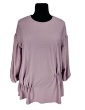 ASOS Design Womens Boho Tunic Top Plus Size 8 Tall Balloon Sleeve Crew Neck 150P