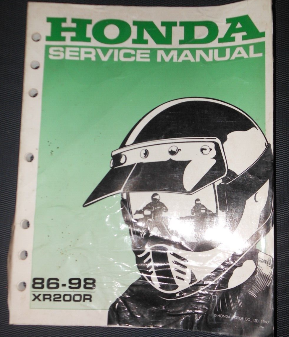 OEM Honda Service Manual 86-98 XR200R | eBay