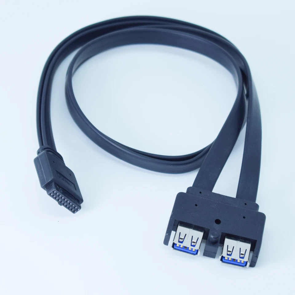 10pcs Dual Port USB 3.0 Female Screw To 20 Pin Header Motherboard Adapter Cable - Image 3 of 4
