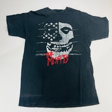 Misfits Skull Flag Rock Band Logo T Shirt Black 2017 Size M Medium Free Ship 