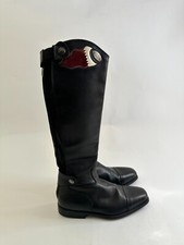 Parlanti Cavaliee Black Leather Riding Boots Size 37 EU