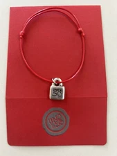 Uno De Fifty 50 Bracelet red cord silver charm locket Cincuenta Spanish jewelry