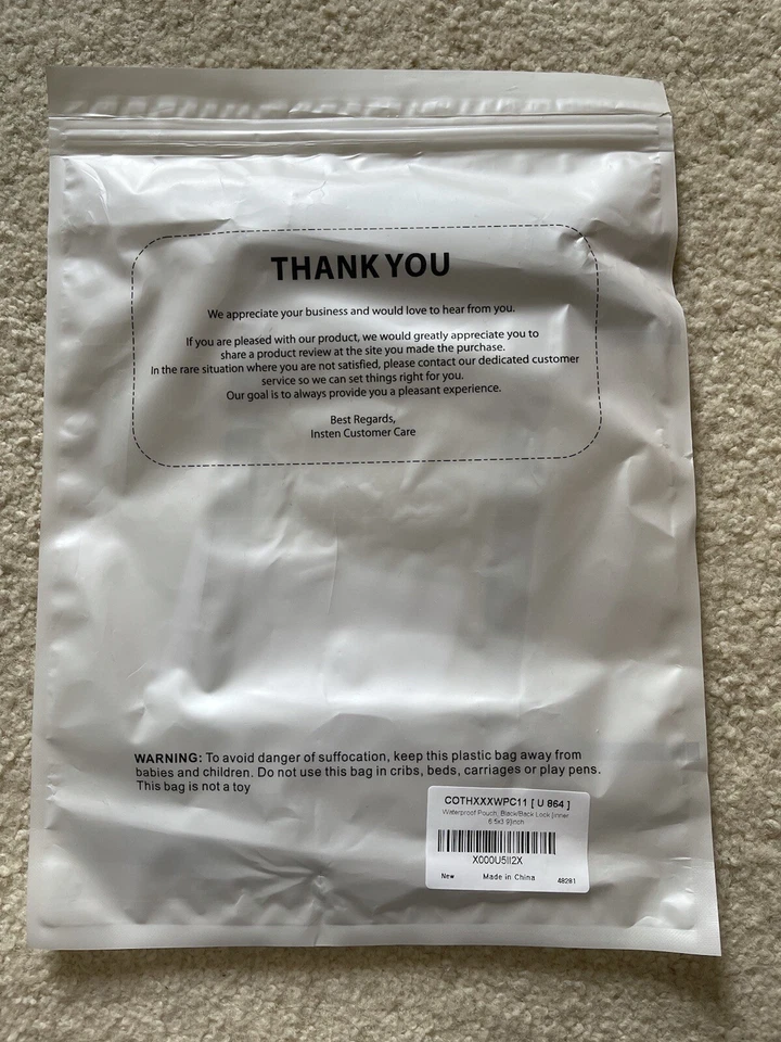 NUEVO CON ETIQUETAS Funda Flotante Impermeable Teléfono Bolsa Seca IPX8 Para iPhone Universal Transparente/Negro Foto 3 de 3