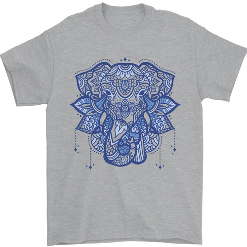 Camiseta De Hombre Elefante De Arte Mandala 100% Algodón - Imagen 13 de 90