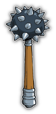 Mace Cartoon Car Bumper Sticker Decal