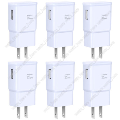 Bulk Lot Adaptive USB A Wall Charger Fast Adapter US Plug Samsung S10 S9 Note10