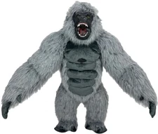 Furry Gorilla Mascot Inflatable Costume Suit Cosplay Party Dress Up w/Battery