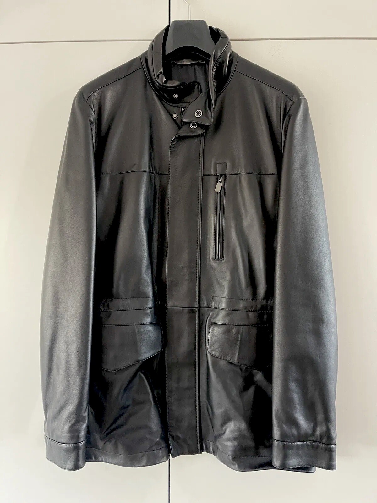 CANALI   leather Bomber Jacket made In  Italy  EU48/UK38 RRP £2250 image 2