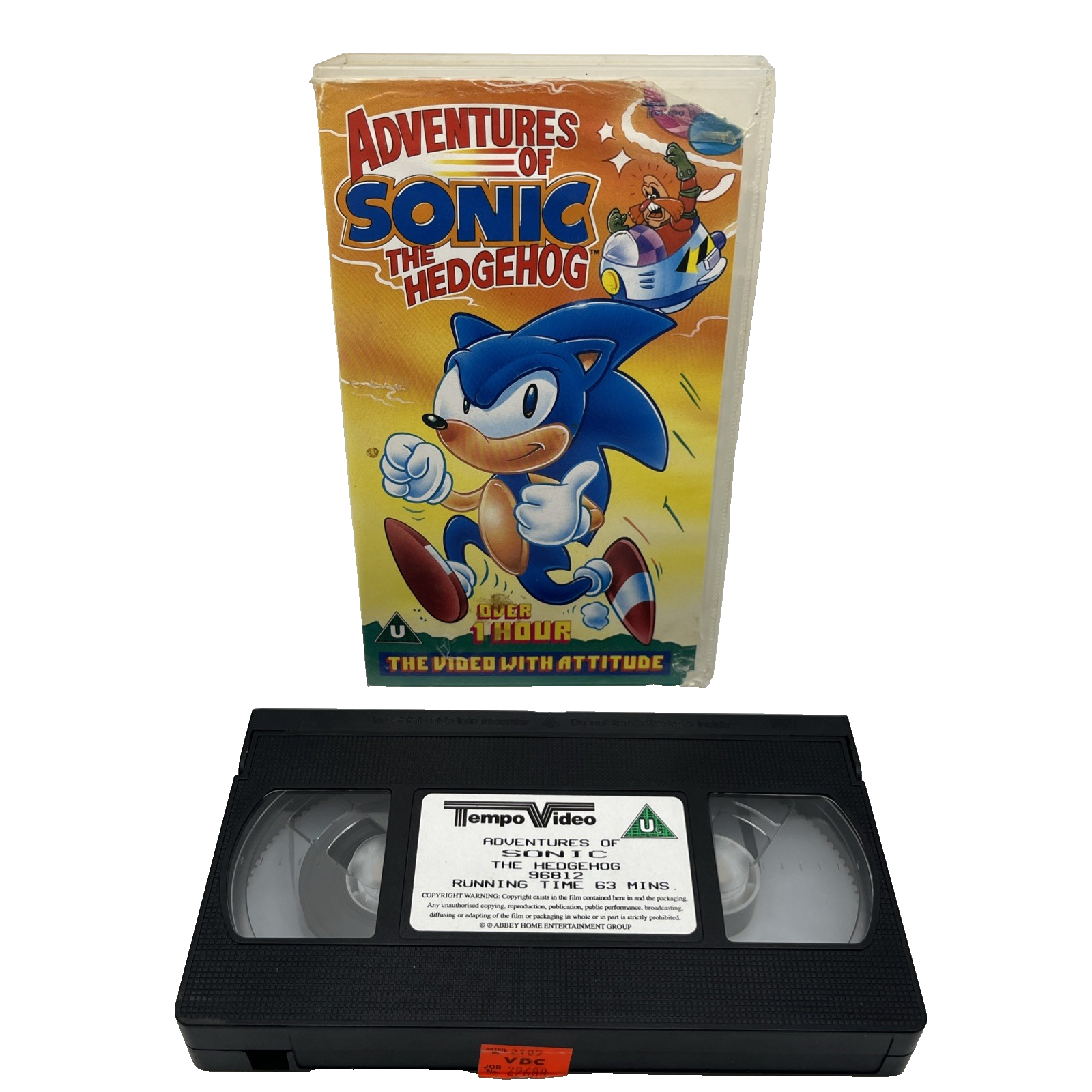 The Adventures Of Sonic The Hedgehog  VHS - The Video With Attitude rating U