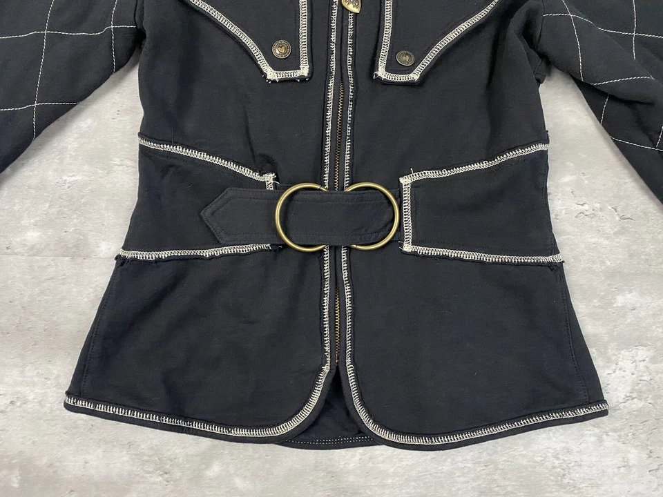 Twisted Heart Cremallera Sudadera Chaqueta Cuello Piel Sintética Y2K 2000s 00s Foto 3 de 4