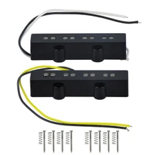 FLEOR Alnico 5 JB Bass  Pickup Set Neck Bridge Open Style for 4-String JB Bass