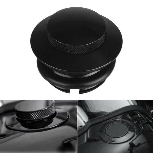Flush Mount Pop Up Vented Fuel Tank Gas Cap Kit For Harley Dyna Softail