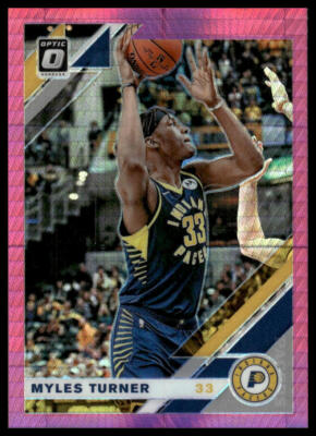 2019-20 Donruss Optic #148 Myles Turner Hyper Pink Indiana Pacers