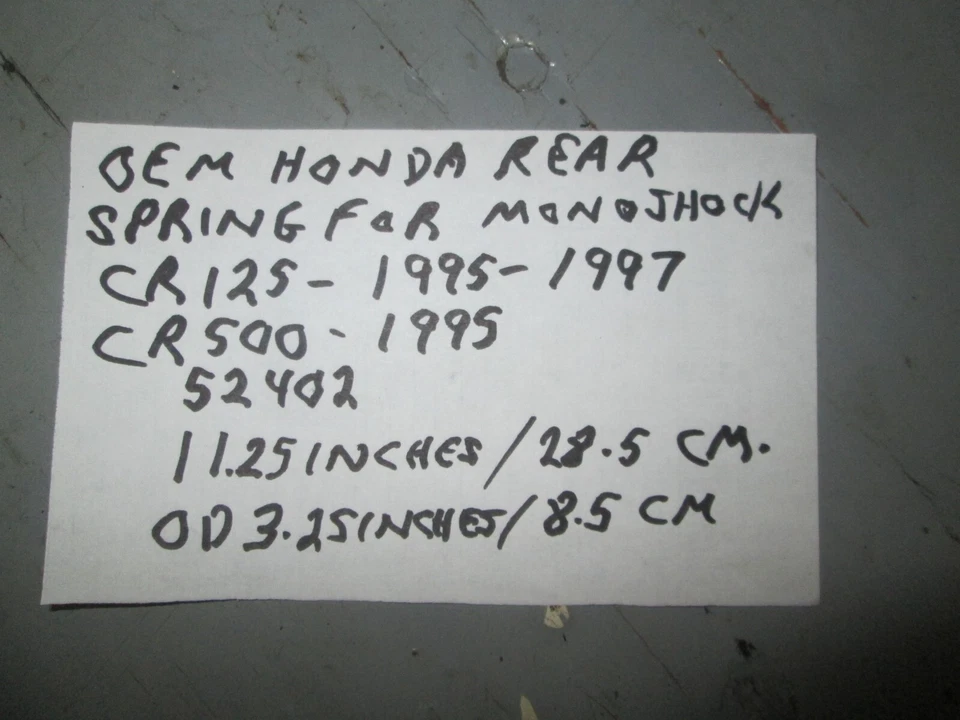 HONDA 1995 - 1997 CR125R / 1995 CR500R muelle de choque trasero mono, 52402 Foto 4 de 4