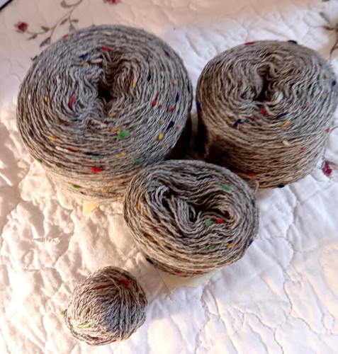 Wool Acrylic Tweed Yarn Cakes Balls Knitting Crochet Crafts - Picture 2 of 3