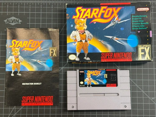 STAR FOX - 1993 - Super Nintendo GAME - SNES - with the Manual in Box - TESTED