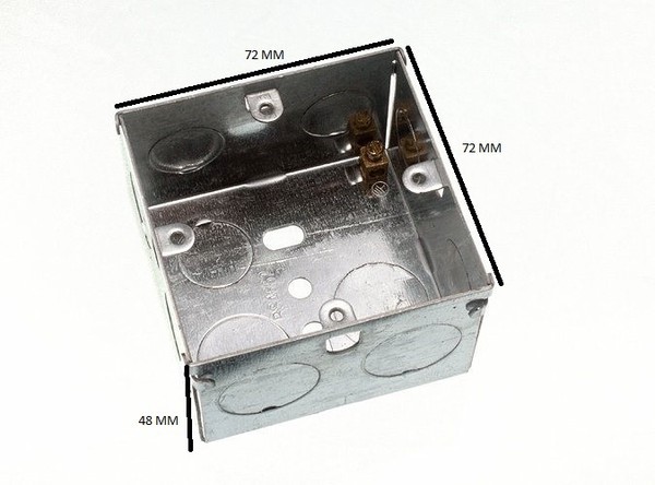 Aufputz Elektro Unterputzdose Metall 1 Fach 47Mm 1 Gang Packung Mit 50-image