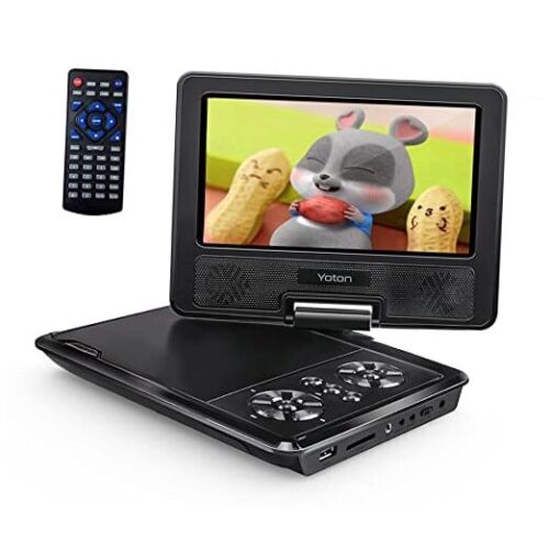  Lecteur DVD portable 9,5 pouces pour enfants et voitures, écran HD pivotant 7,5 pouces avec 4-6  - Photo 1/7