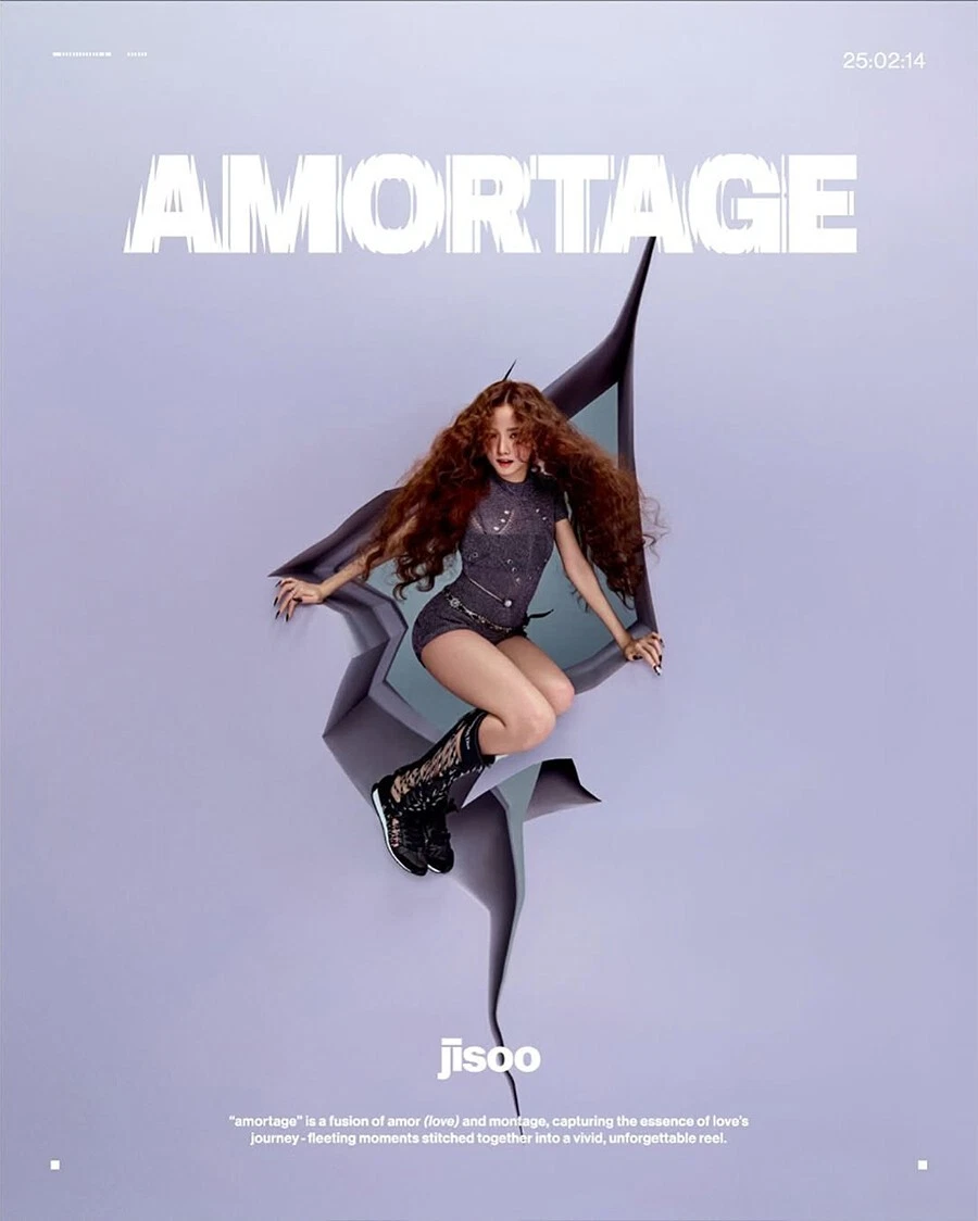 BLACKPINK JISOO AMORTAGE Mini Album VINYL Ver/LP+Sticker+