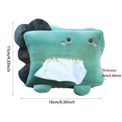 Cute Cartoon Armrest Soft Rectangle Car Tissue Holder Plush Animal Back