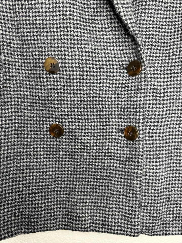 Blazer Abrigo Deportivo PAUL SMITH Italia Lana Negro Pata de Gallo Doble Pecho 46 Usado en Excelente Condición Foto 4 de 4