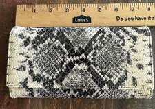 The Find Clutch Python Pattern Leather Wallet  W/lots Of Storage EUC