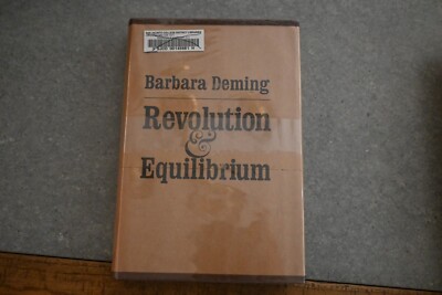 REVOLUTION AND EQUILIBRIUM By Barbara Deming 1971 HC/DJ/1st Print/Vintage