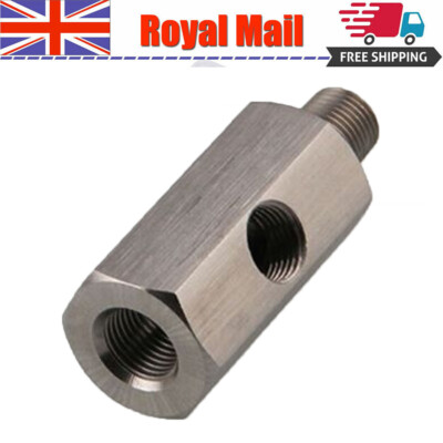 1/8" BSPT To NPT Oil Pressure Sensor Tee Adapter For Turbo Feed Line – 304 Stainless