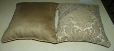 Pair of Beige Cream Chenille Print Throw Pillows 18 x 18