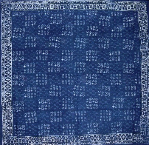 Copripiumino reversibile stampa blocco colorante vegetale cotone 88" x 88" adatto completo/regina - Foto 3 di 4