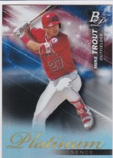 MIKE TROUT 2018 Bowman PLATINUM PRESENCE INSERT Baseball Card LOS ANGELES ANGELS
