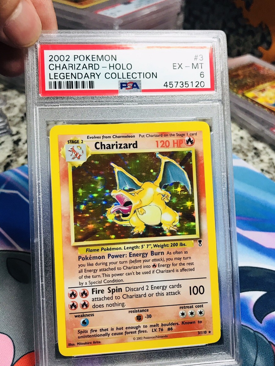 Legendary Collection Charizard Holo Pokemon Base Set #4/102 Art
