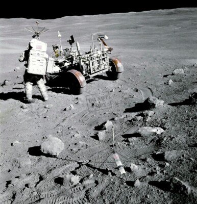 Astronaut Charles M Duke Jr on the Descartes Moonwalk EVAs Apollo 16 12X12 PHOTO