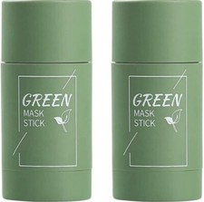 Green Tea Cleansing Mask Stick Facial Deep Purifying Blackhead Acne Remover 2 pk