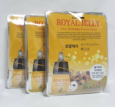 30 Stck. Malie Gelée Royale Gesichtsmaske Packungen Blatt 0,88 Unzen Elastizität Straffende Kosmetik