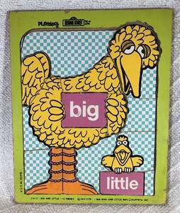 Vintage 1973 Sesame Street Children’s Playskool Wooden Jigsaw Puzzle