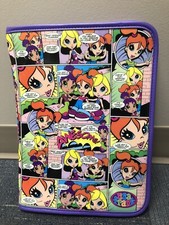 VTG Lisa Frank Fab Friends Comic Zippered Binder Pen Pouch Journal Notebook