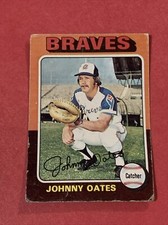 1975 Topps Mini Johnny Oates #319 Atlanta Braves