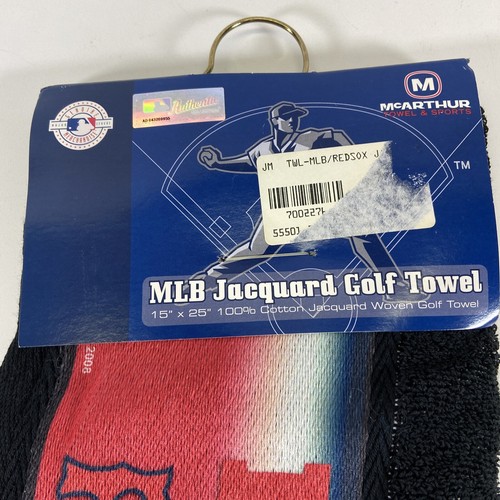 Boston Red Sox Golf Handtuch 25 x 15 100% Baumwolle McArthur Handtuch & Sport Brandneu - Bild 2 von 5