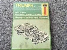 Truimph Mk1 & Mk 11 1963-1977 Haynes Workshop Manual