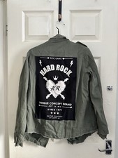 Women's Hard Rock Laura Be Army Jacket Guitar Co Epic Game Green L Modern Fit
