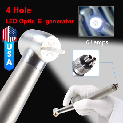 Dental E-Generator With Shadowless LED 6-Lamp & 6-Spray - For High Speed 4-Hole Handpiece (FDA Cleared)