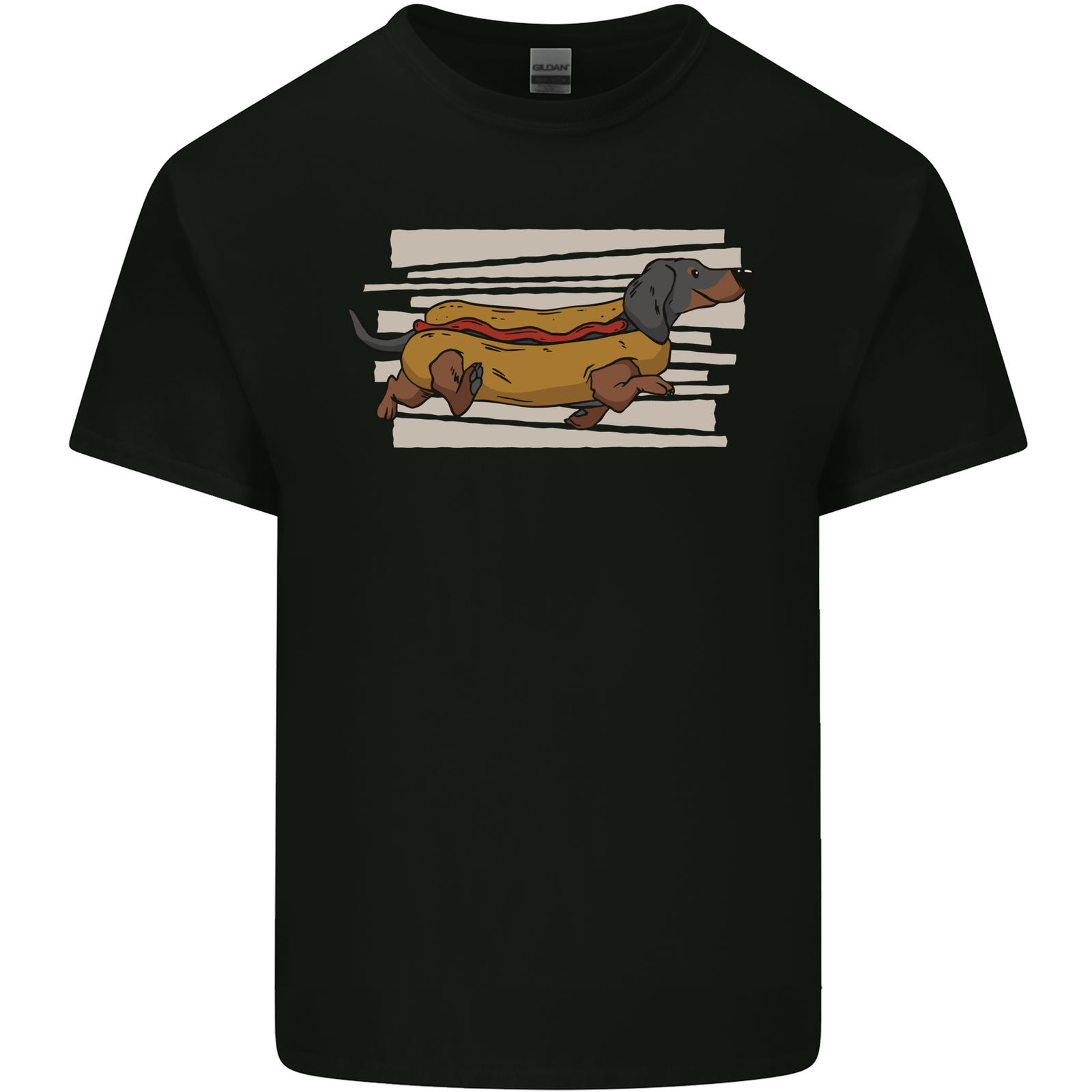 Dachshund Funny Hotdog Sausage Dog Mens Cotton T-Shirt Tee Top